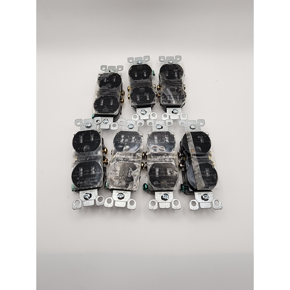 NEW Leviton T5320-E Duplex Outlet 7-Pack Black Tamper Resistant 15A 125V